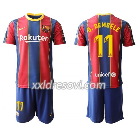 FC Barcelona Ousmane Dembele 11 Domaći Dječji Komplet Dresovi za Nogomet 2020-2021 (+ kratke hlače)